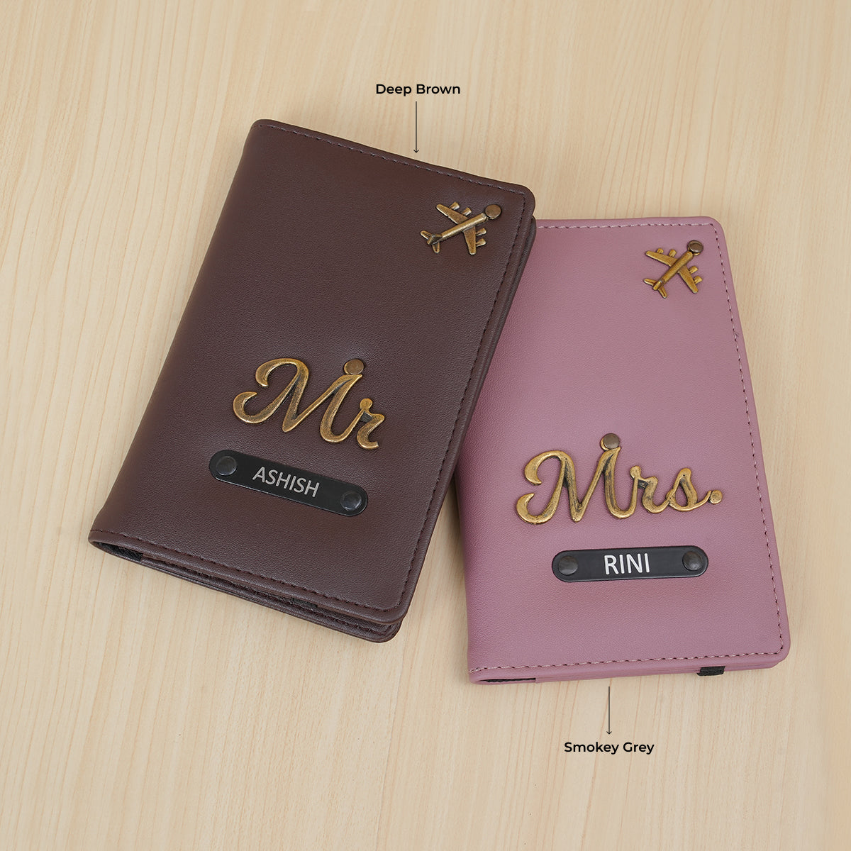 Couple Passport Cover - Mr and Mrs