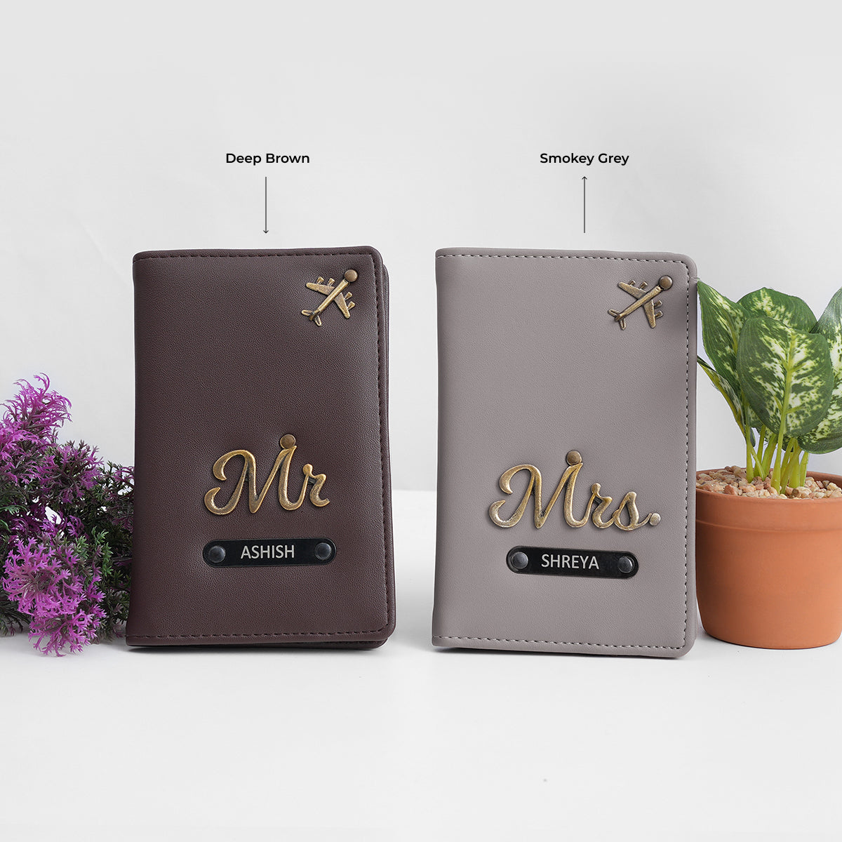 Couple Passport Cover - Mr and Mrs