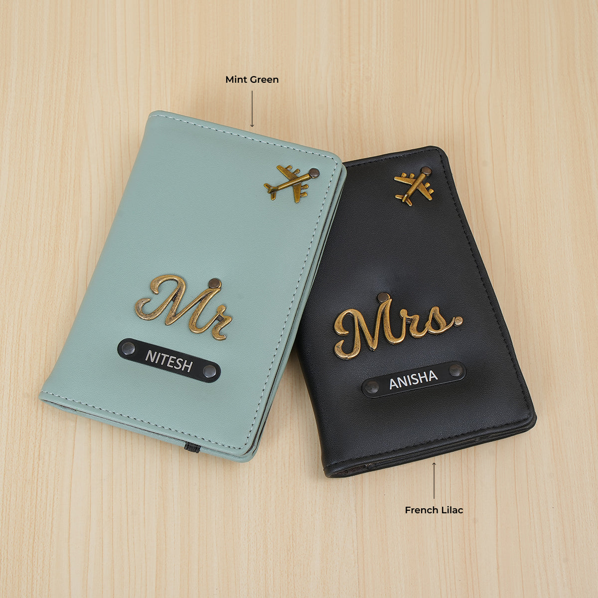 Couple Passport Cover - Mr and Mrs