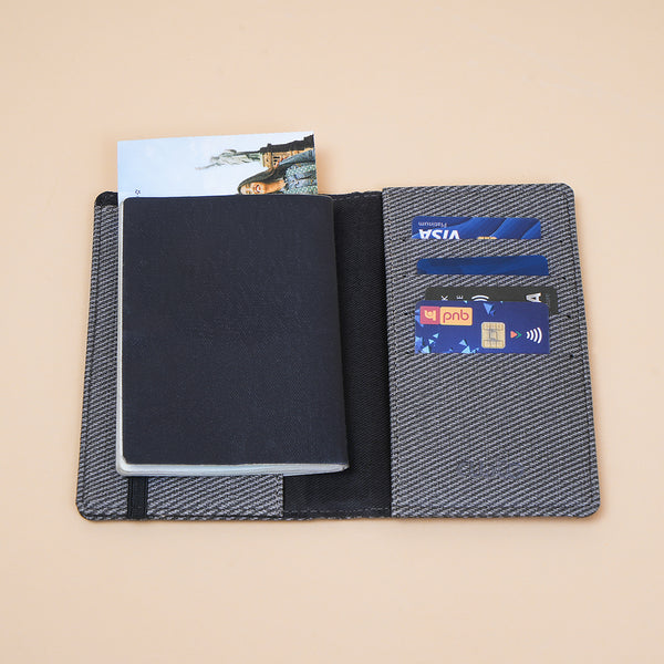 Passport Cover - Denim Black