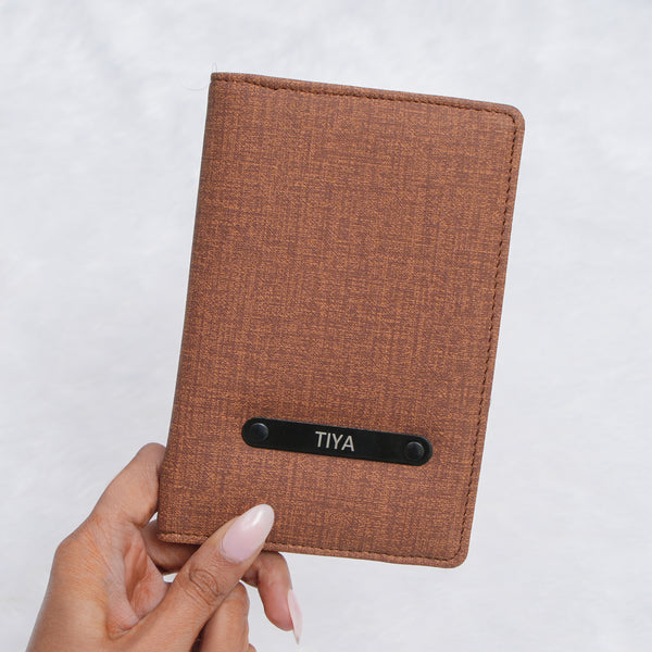 Passport Cover - Khadi Brown