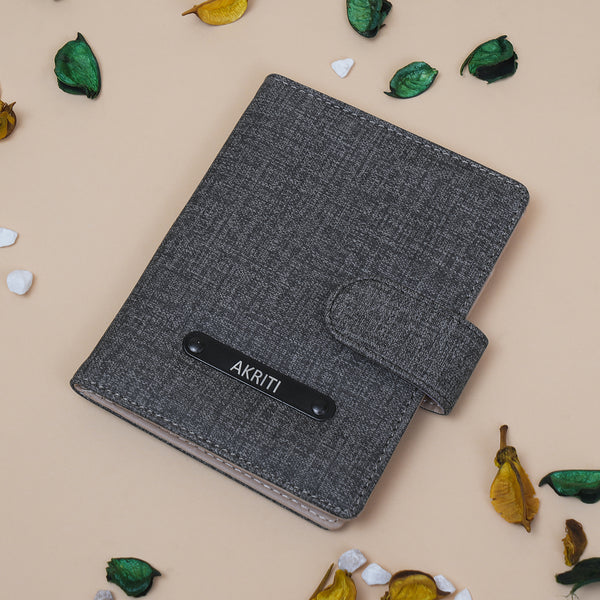 Passport Wallet - Khadi Grey