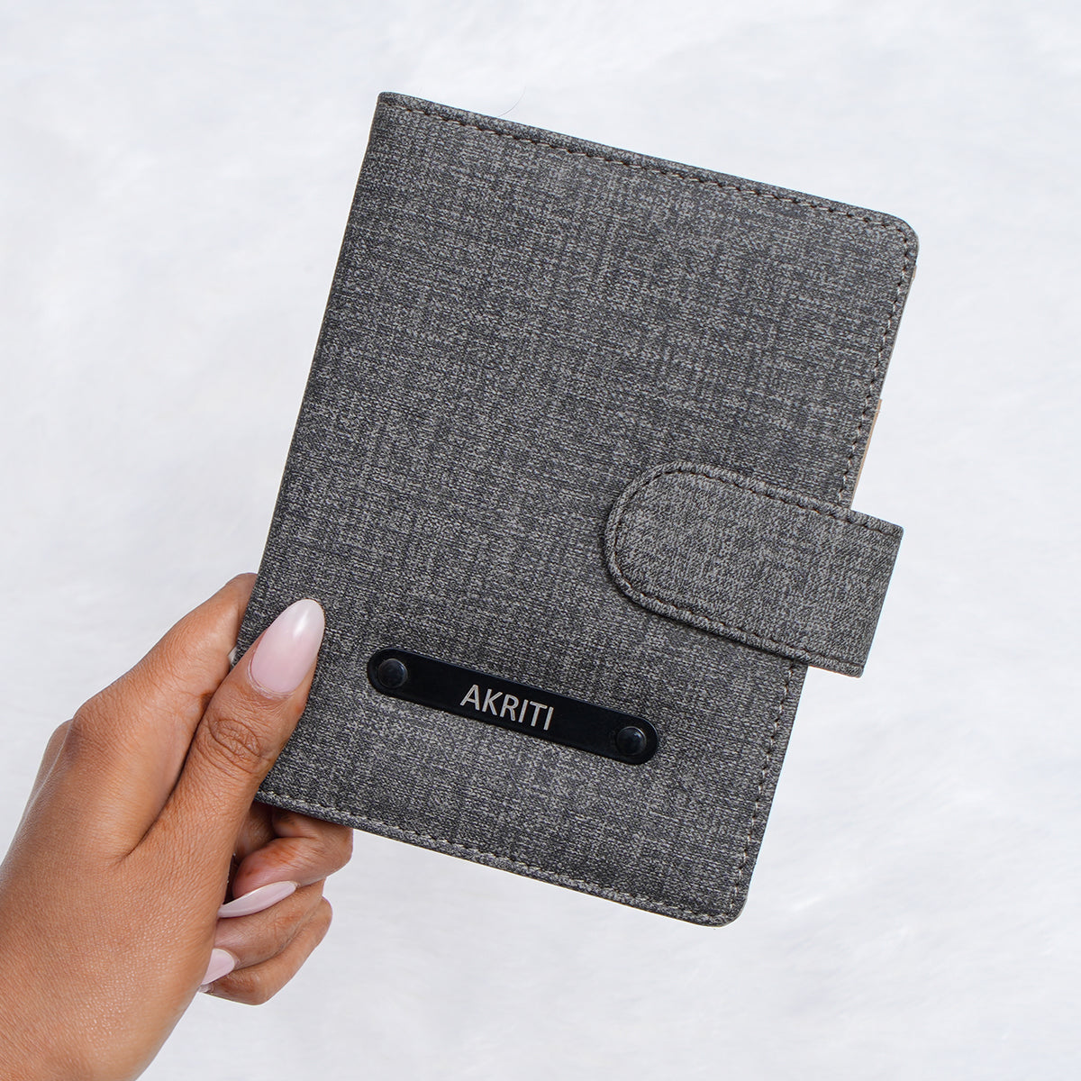 Passport Wallet - Khadi Grey